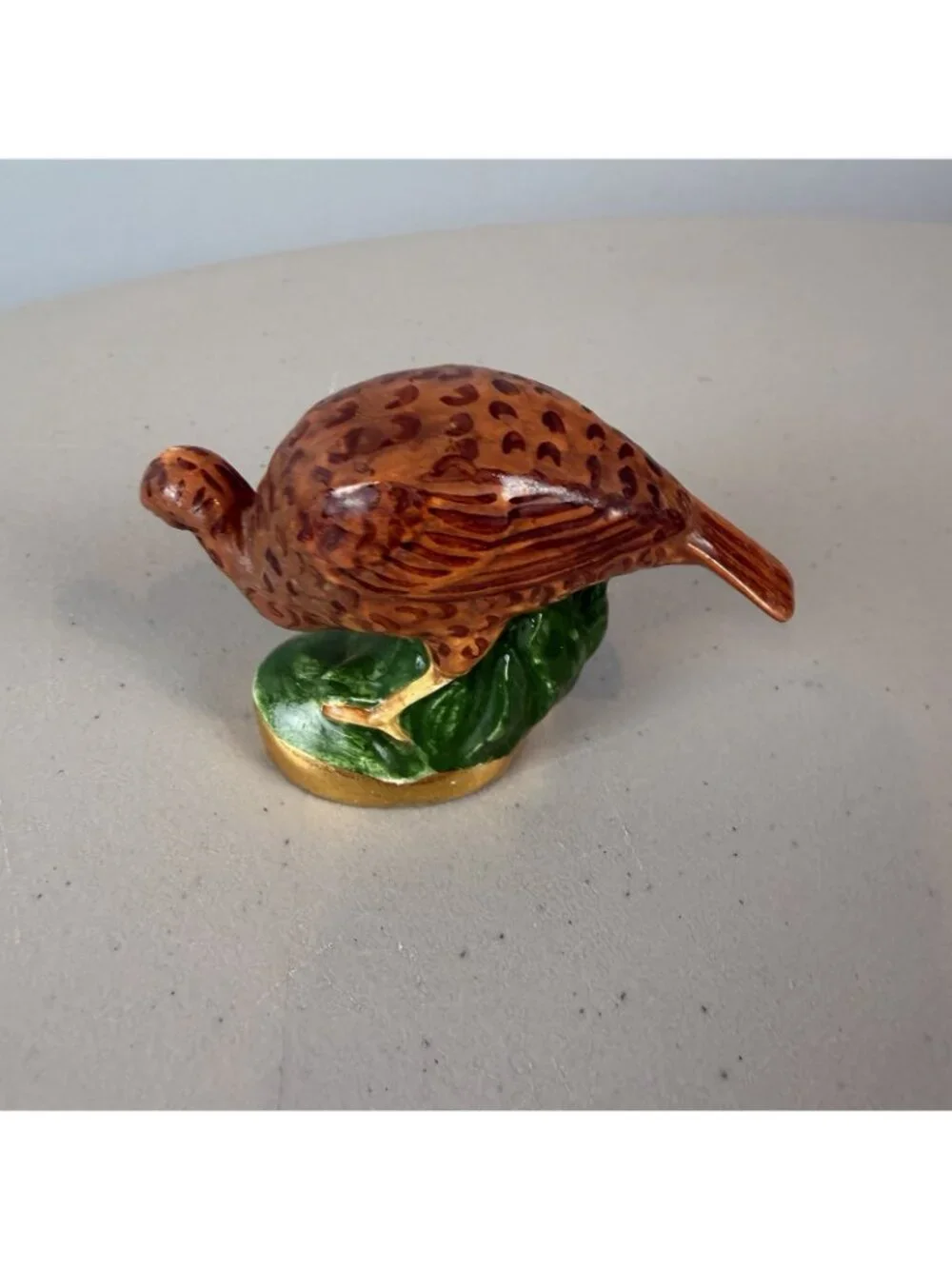 Vintage Ceramic Turkey Figurine Single Salt Pepper Shaker Thanksgiving 5.5”